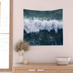Ocean Wave Aerial Wall Tapestry Gallery Image 2