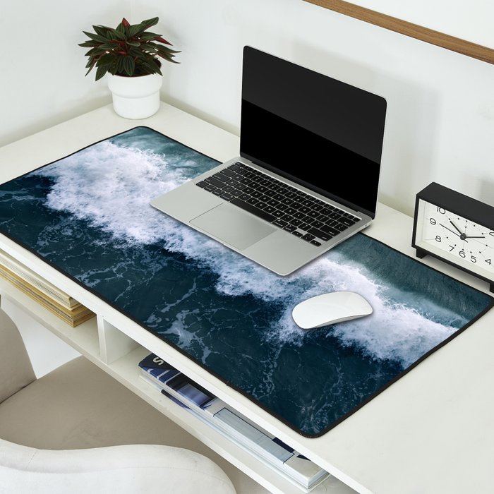 Ocean Wave Aerial Desk Mat Gallery Image 2
