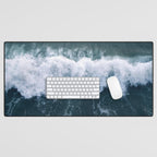 Ocean Wave Aerial Desk Mat Gallery Image 1