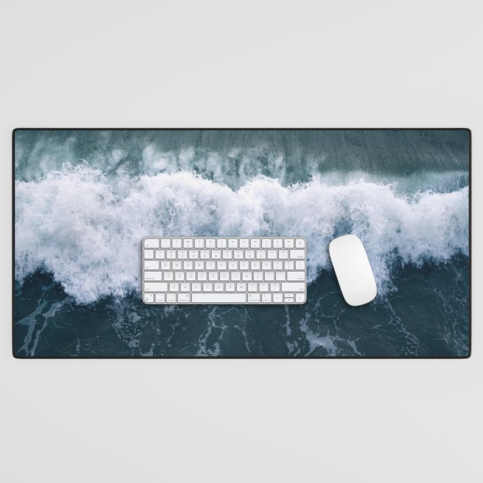 Ocean Wave Aerial Desk Mat Gallery Image 1