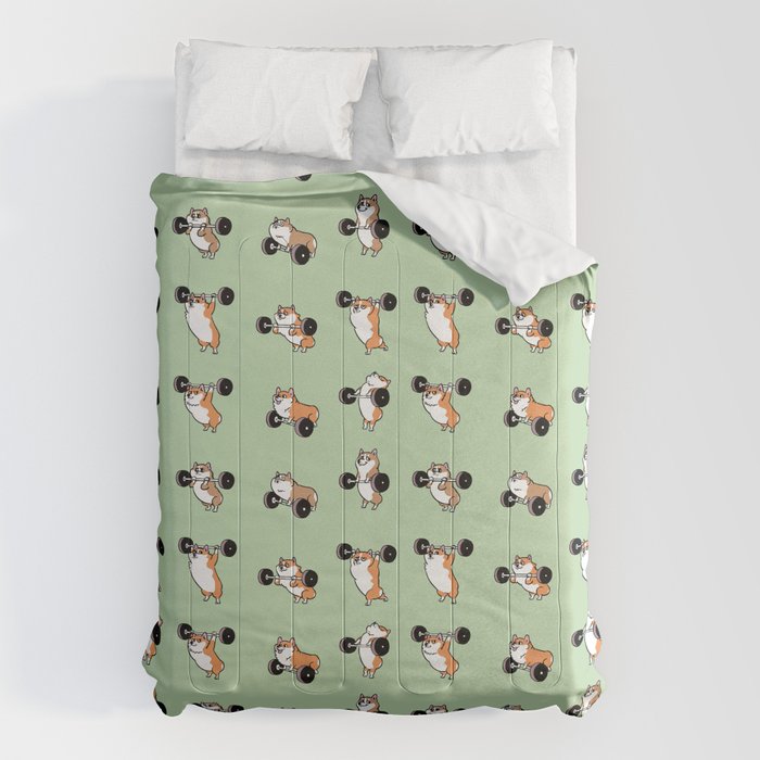 Olympic Lifting Corgi Comforter Gallery Image 6