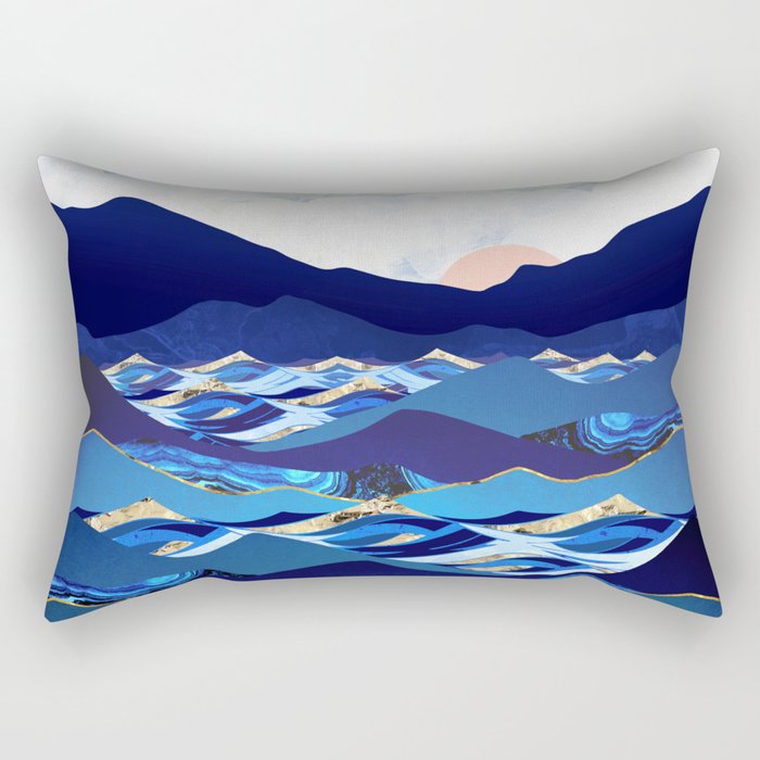 Ocean Blue Rectangular Pillow Gallery Image 1