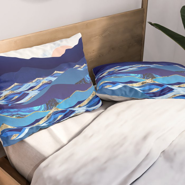 Ocean Blue Pillow Sham Gallery Image 2