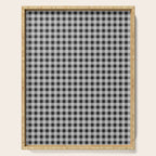 Gingham Check Plaid Pattern in Black and Gray Serving Tray Gallery Image 1