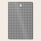 Gingham Check Plaid Pattern in Black and Gray Cutting Board Gallery Image 1