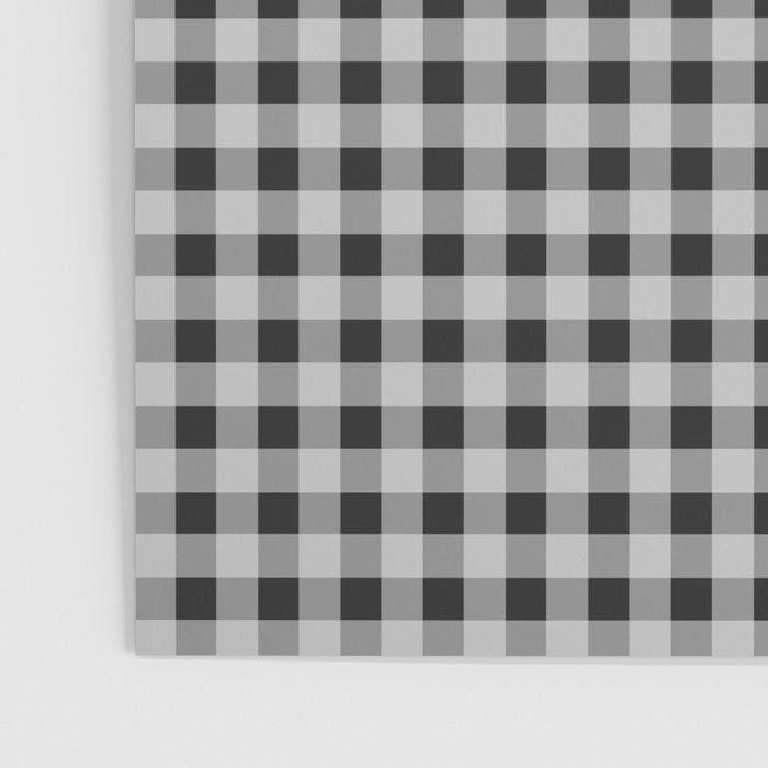 Gingham Check Plaid Pattern in Black and Gray Poster Gallery Image 3