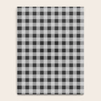 Gingham Check Plaid Pattern in Black and Gray Notebook Gallery Image 4