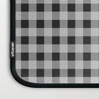 Gingham Check Plaid Pattern in Black and Gray Laptop Sleeve Gallery Image 3