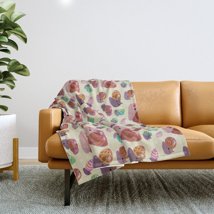 Land snail Throw Blanket Gallery Image 1
