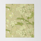 Snowdrop (Beige) Throw Blanket Gallery Image 2