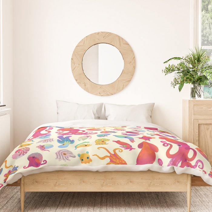 Cephalopod - pastel Duvet Cover Gallery Image 3