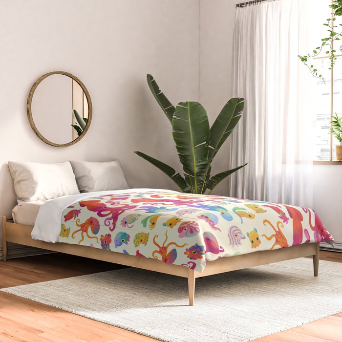 Cephalopod - pastel Comforter Gallery Image 2