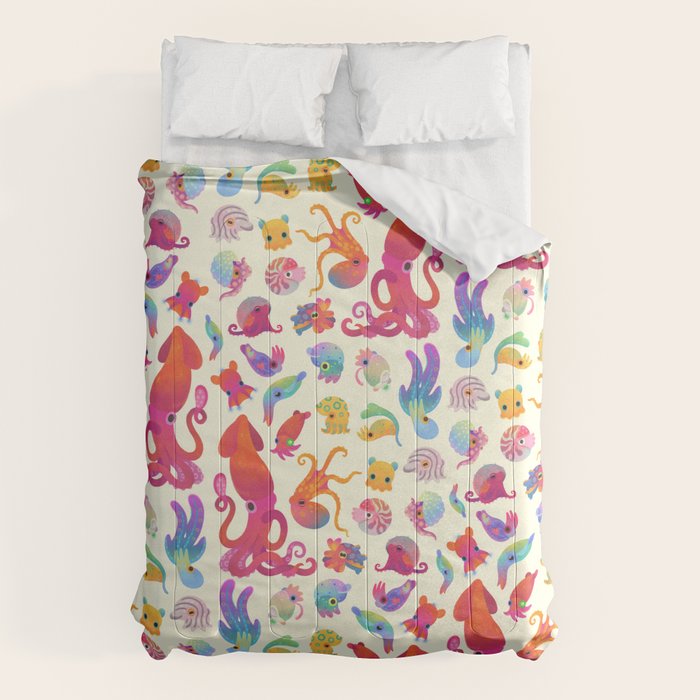 Cephalopod - pastel Comforter Gallery Image 1