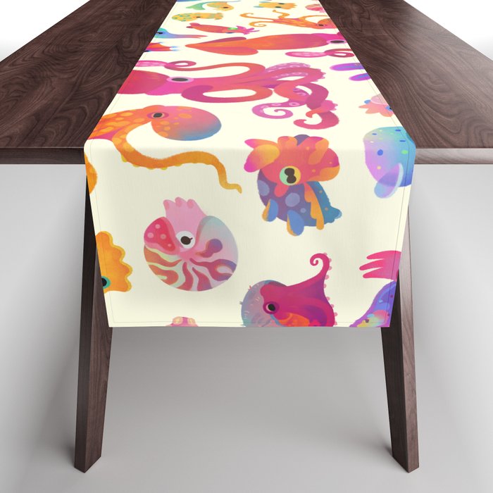Cephalopod - pastel Table Runner Gallery Image 1