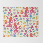 Cephalopod - pastel Throw Blanket Gallery Image 2