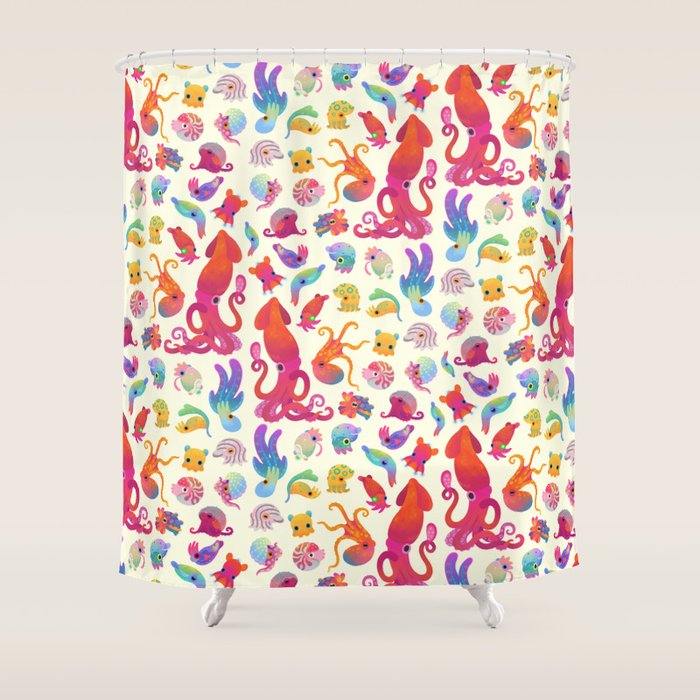 Cephalopod - pastel Shower Curtain Gallery Image 1