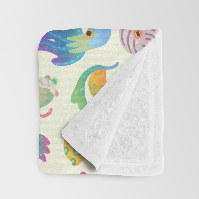 Cephalopod - pastel Throw Blanket Gallery Image 3