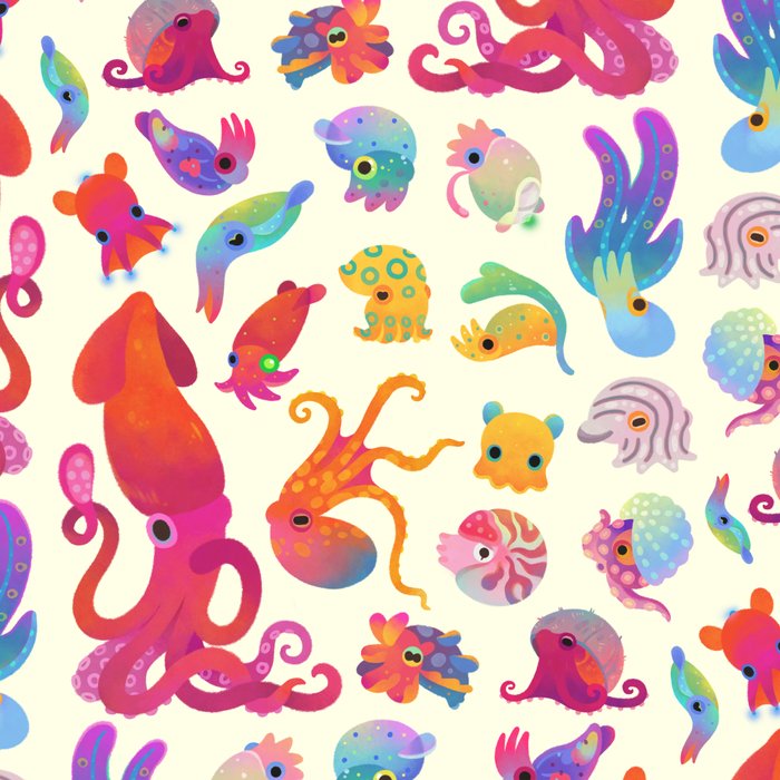 Cephalopod - pastel Coffee Mug Gallery Image 2