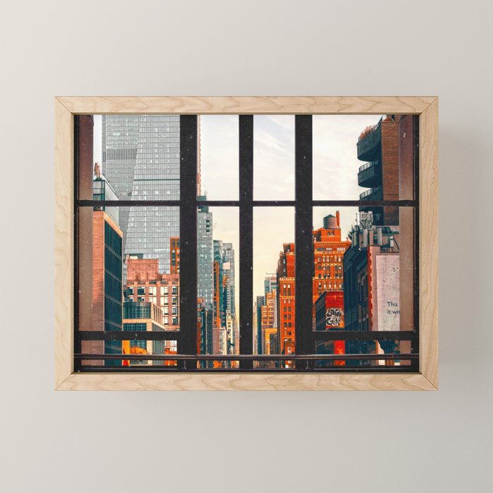 New York City Window #2-Surreal View Collage Mini Art Print Gallery Image 1