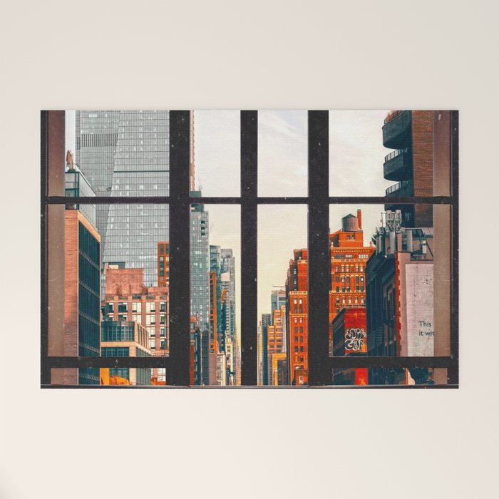 New York City Window #2-Surreal View Collage Welcome Mat Gallery Image 1