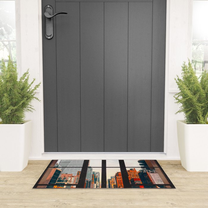 New York City Window #2-Surreal View Collage Welcome Mat Gallery Image 3