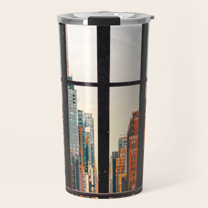 New York City Window #2-Surreal View Collage Travel Mug Gallery Image 1