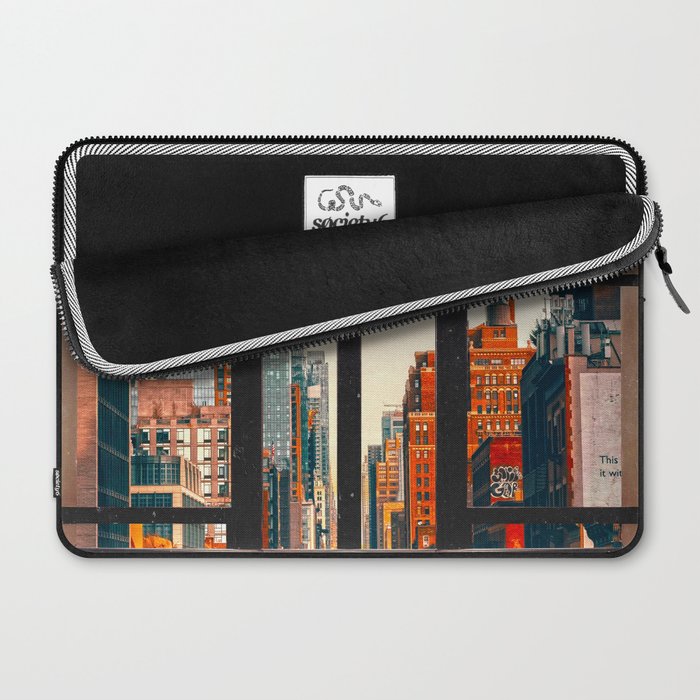 New York City Window #2-Surreal View Collage Laptop Sleeve Gallery Image 2
