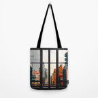 New York City Window #2-Surreal View Collage Tote Bag Gallery Image 2