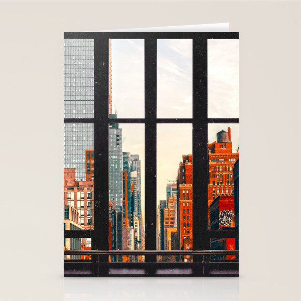 New York City Window #2-Surreal View Collage Stationery Card Gallery Image 2
