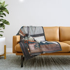New York City Window #2-Surreal View Collage Throw Blanket Gallery Image 1
