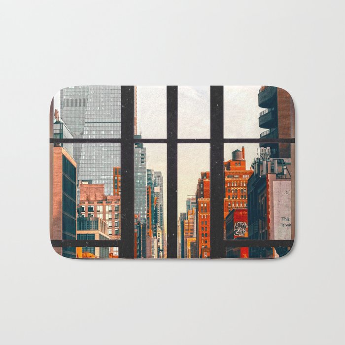 New York City Window #2-Surreal View Collage Bath Mat Gallery Image 1