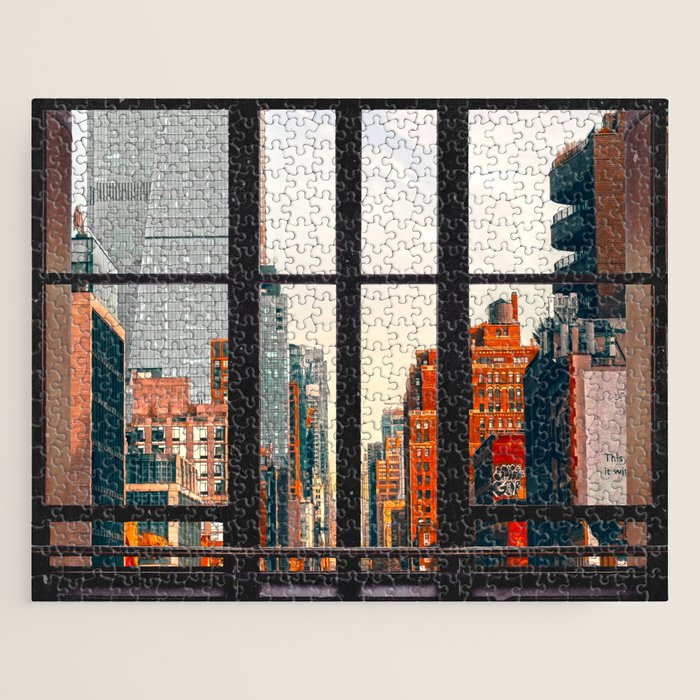 New York City Window #2-Surreal View Collage Jigsaw Puzzle Gallery Image 1