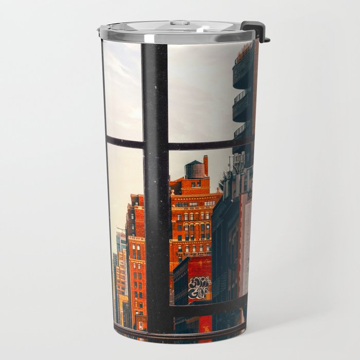 New York City Window #2-Surreal View Collage Travel Mug Gallery Image 2