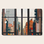 New York City Window #2-Surreal View Collage Cutting Board Gallery Image 1