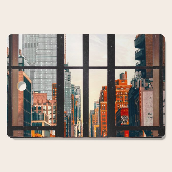 New York City Window #2-Surreal View Collage Cutting Board Gallery Image 1