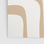 Palm Springs Midcentury Modern Abstract Pattern in Natural Wood Beige Poster Gallery Image 3