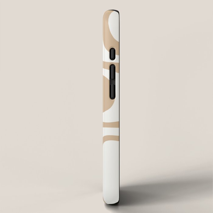 Palm Springs Midcentury Modern Abstract Pattern in Natural Wood Beige iPhone Case Gallery Image 2