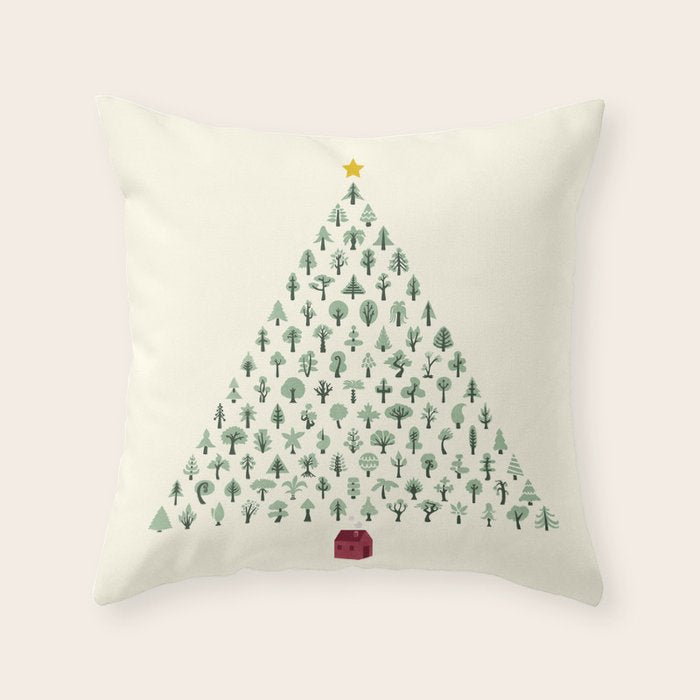 Christmas Treeangle Throw Pillow Gallery Image 6