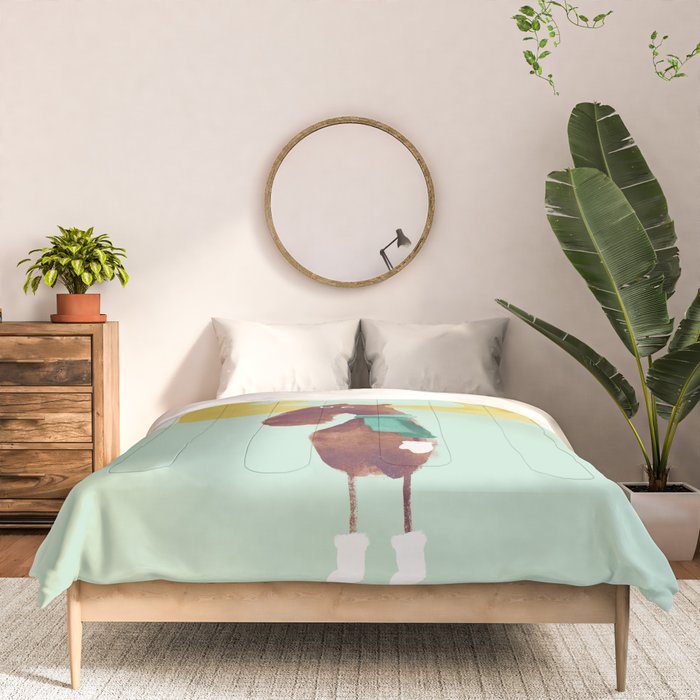 This moose is ready for winter Comforter Gallery Image 3