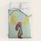 This moose is ready for winter Comforter Gallery Image 6