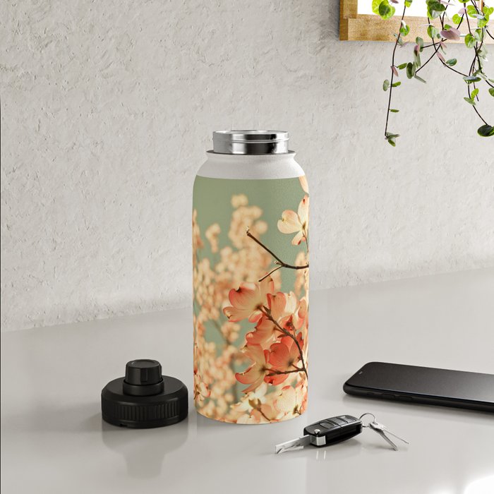 Pink Flowers on a Spring Day Water Bottle Gallery Image 4