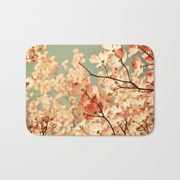 Pink Flowers on a Spring Day Bath Mat Gallery Image 1