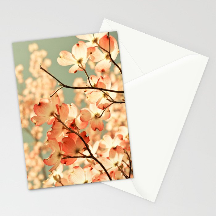 Pink Flowers on a Spring Day Stationery Card Gallery Image 2