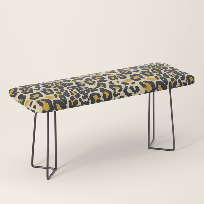 tan 00s leopard Bench Gallery Image 1