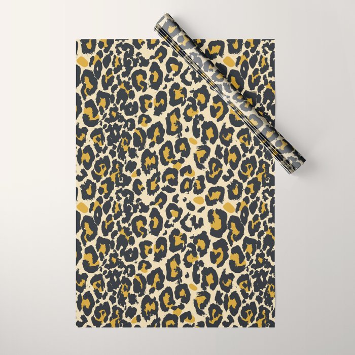 tan 00s leopard Wrapping Paper Gallery Image 1