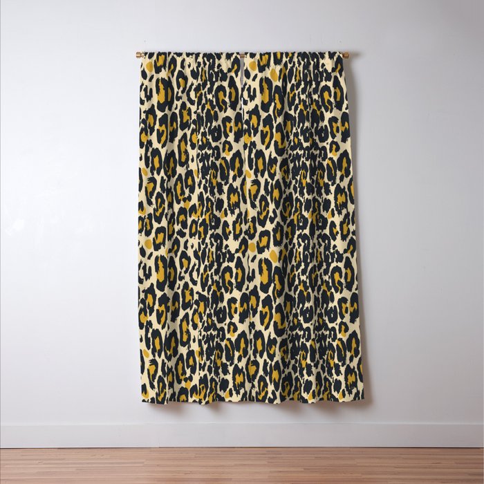 tan 00s leopard Window Curtain Gallery Image 3
