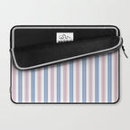 Cottage Stripes Double Stripe Pattern in Pastel Blue Pink White Laptop Sleeve Gallery Image 2