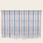 Cottage Stripes Double Stripe Pattern in Pastel Blue Pink White Wall Hanging Gallery Image 1