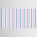 Cottage Stripes Double Stripe Pattern in Pastel Blue Pink White Tablecloth Gallery Image 2
