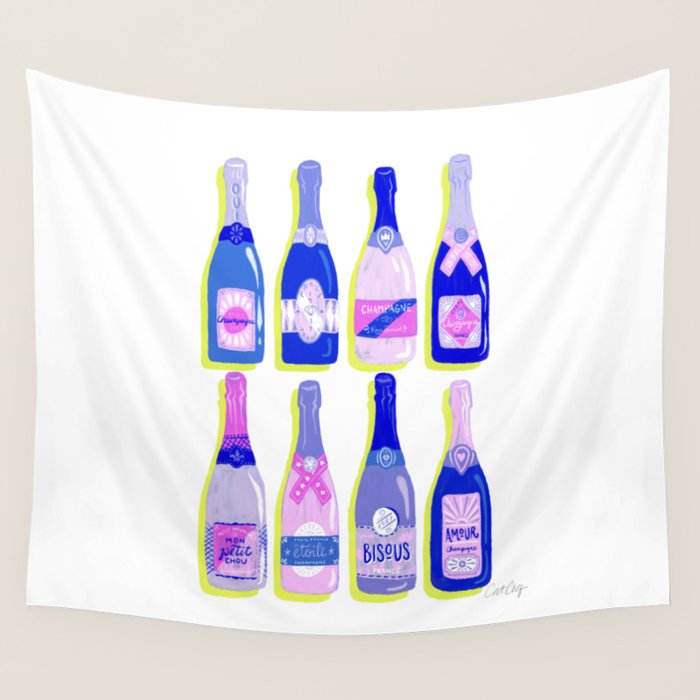 French Champagne Collection - Indigo Wall Tapestry Gallery Image 4